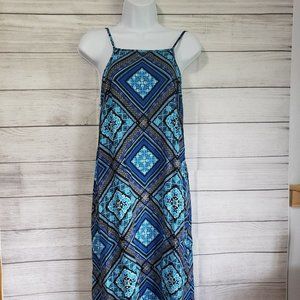 RD Style Blue Geometric Dress